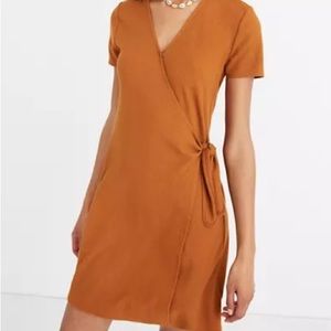 Madewell Texture & Thread Short-Sleeve Side-Tie S yellow/gold Dress